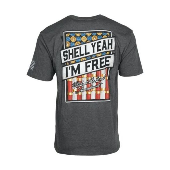 Cabela's Other - Cabela's Shell Yeah Freedom Short Sleeve T Shirt Unisex Size S Gray Graphic